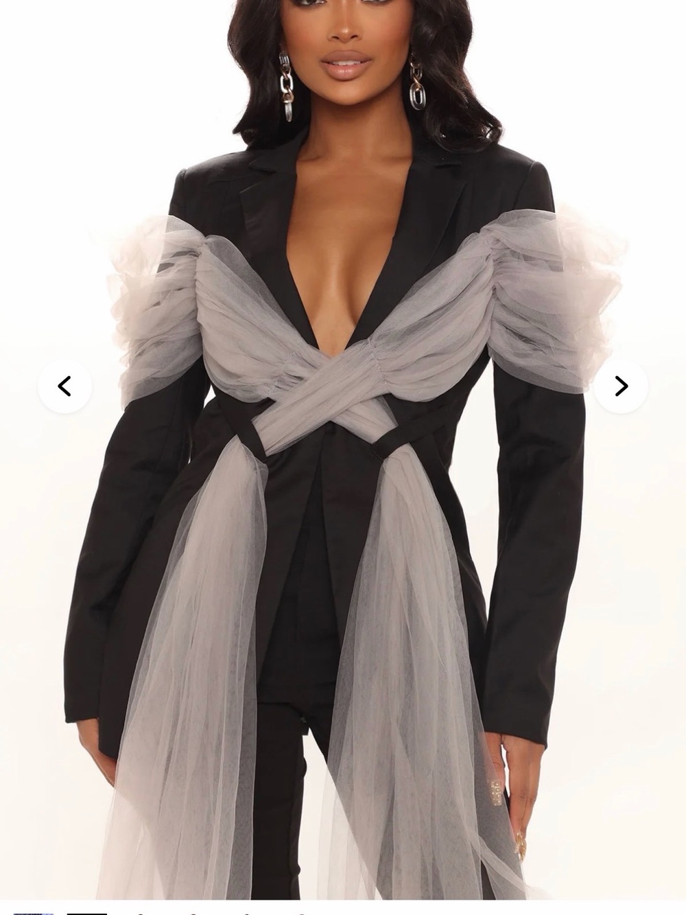 Athina Blazer | Ribbon in The Sky Tulle Blazer
